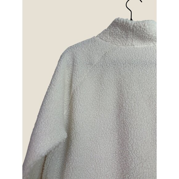 Haven Well Within Cozy Sherpa Funnel Neck Lounge Tunic Sweater Cream White L - Picture 12 of 13
